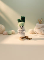 Emotional Support Green Onion crafted plush by Craft-N-Crumble with a cheerful design for comfort.
