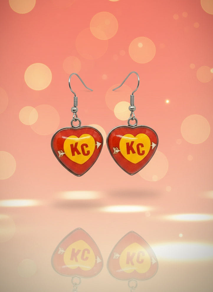 KC Heart Earrings – KC Pride Heart Dangle Earrings