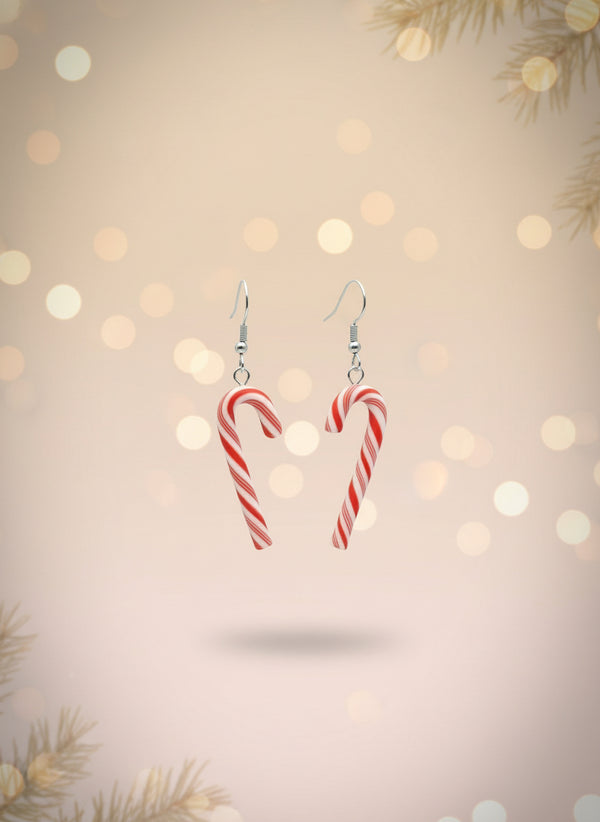 candy cane earrings