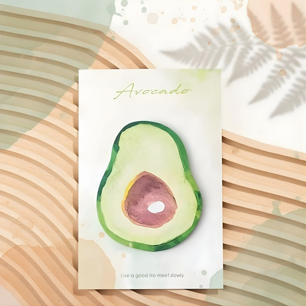 Unisex Avocado Green Slim Memo Paper Sticky Notes A6 Sheets