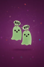 Kawaii Ghost Earrings – Spooky 'Boo' Dangle Earrings