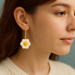 Sunny-Side Up Egg Earrings | Kawaii Resin Studs