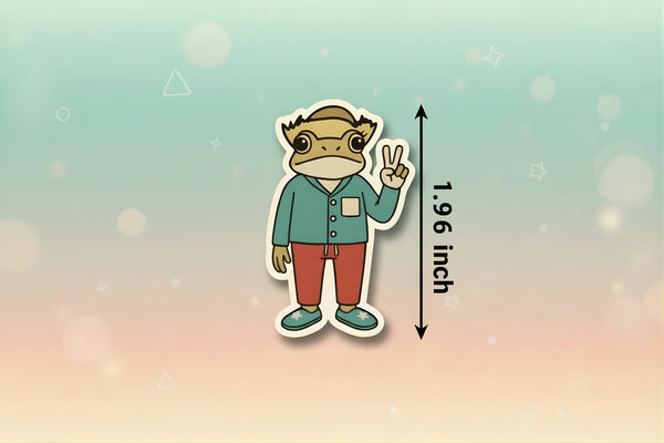 Concho Pava scrapbooking ephemera sticker featuring cartoon character design, measures 1.96 inches.