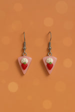 Slice Cake Earrings – Kawaii Dessert Dangle Earrings