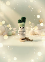 Emotional Support Green Onion Craft-N-Crumble™ crochet plush toy with a cheerful expression and soft yarn.