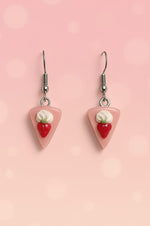 Slice Cake Earrings – Kawaii Dessert Dangle Earrings