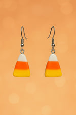 Small Candy Corn Earrings – Mini Halloween Candy Jewelry