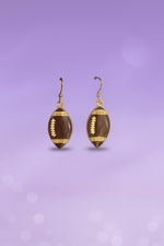 Gold Football Vintage Earrings