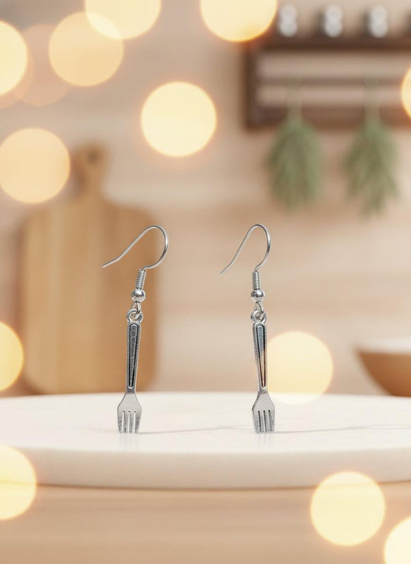 Vintage Silver Fork Earrings