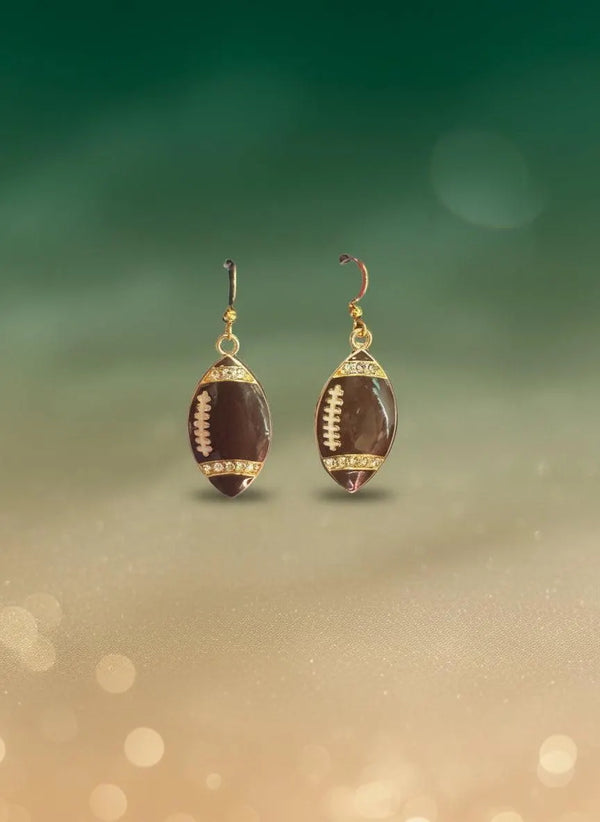 Gold Football Vintage Earrings