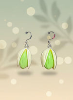 Pistachio Nut Resin Stud Earrings Green Women's Jewelry