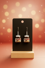 Chocolate Jar Earrings | Cute Resin Bread & Chocolate Jewelry Pair – Fun Gift Idea