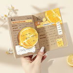 Lemon sticky notes adorning a planner page, featuring vibrant yellow lemon illustrations and handwritten reminders.