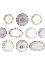 Ceramic plate sticky notes displayed on decorative plates with floral and pastel designs, ideal for colorful reminders.