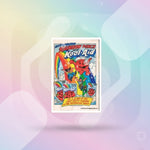 90s retro cartoon vinyl sticker featuring Rainbow Punch from Kool-Aid with colorful design and nostalgic vibes.
