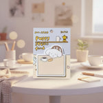 Puppy sticky notes featuring a kawaii dog design, perfect for organizing and brightening your planner or study space.