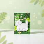 Kawaii dog sticky notes featuring a cute puppy design that says 'Go out for a walk', perfect for note-taking.