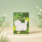 Kawaii dog sticky notes featuring a playful puppy design, ideal for note-taking and reminders.
