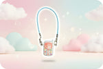 Miniature doll cell phone hanging against a pastel cloud background, perfect for monster dolls and dioramas.