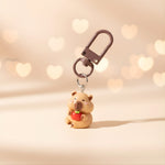 Cute capybara keychain – Cartoon animal bag charm with a cozy vibe, perfect for adding fun to accessories.