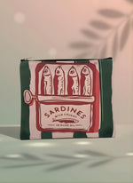 Unisex Sardine Tin Can Print Polyester Travel Cosmetic Bag