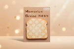 Bread pattern scrapbooking ephemera in a toast-themed mini memo pad design for creative projects.