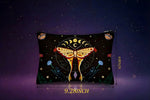 Unisex Celestial Moth Zipper Pouch Canvas Bag Moon Stars