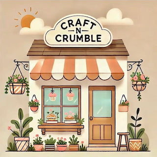 CraftnCrumble LLC logo – Handmade Polymer Clay Earrings, Embroidery, and Crochet Art