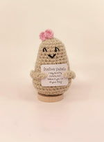 Adorable emotional support potato plushie with a positive message, perfect for comfort and encouragement.