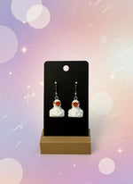 Ghost Duck-shaped earrings