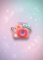Tiny kawaii retro-style camera prop in pastel colors by Craft-N-Crumble™