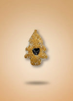 Assorted Fake Cookie Magnets in a tree shape with lifelike textures and a black heart detail on a neutral background.