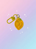 kawaii ceramic lemon kechain