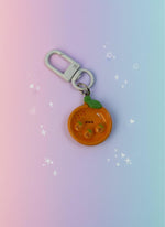 kawaii ceramic orange kechain