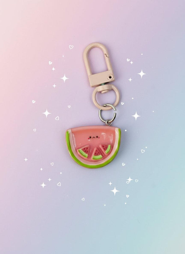 kawaii ceramic baby watermellon kechain
