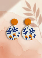 flower clay earrings