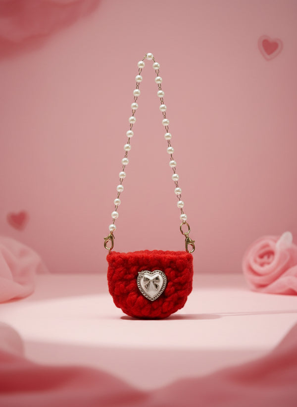 Miniature crochet handbags made for collectible monster-style dolls by Craft-N-Crumble™