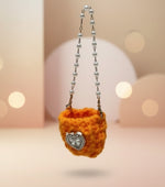 Miniature crochet handbags made for collectible monster-style dolls by Craft-N-Crumble™