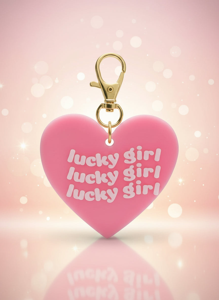 lucky girl, lucky girl, lucky girl Keychains by Craft-N-Crumble™