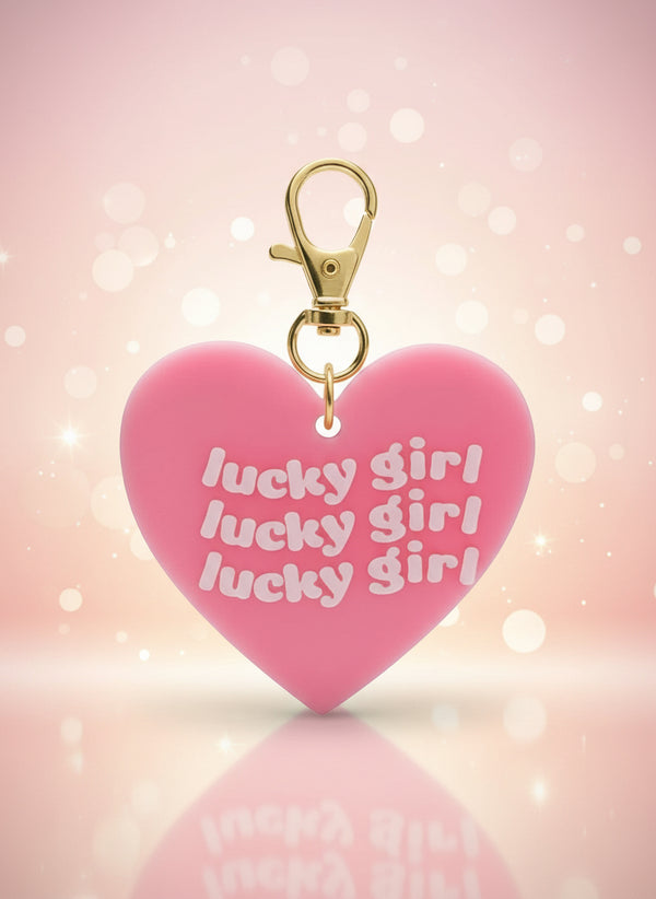 lucky girl, lucky girl, lucky girl Keychains by Craft-N-Crumble™