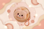 Plush animal coin pouch designed as a cute bear with zipper closure for organizing small items.