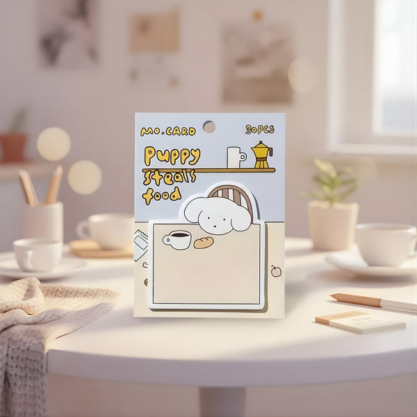 Unisex Kawaii Puppy Pattern Slim Memo Card Paper Notes