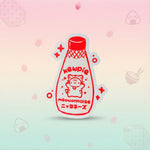 Matte Vinyl Sticker Red Bottle Kawaii
