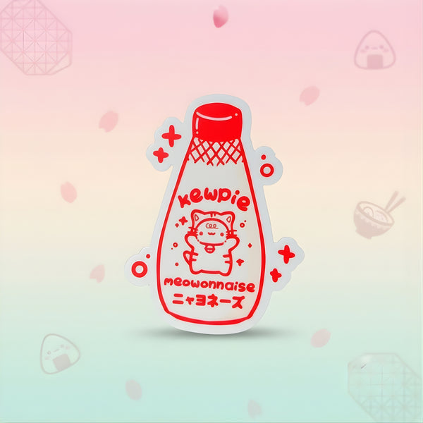 Matte Vinyl Sticker Red Bottle Kawaii