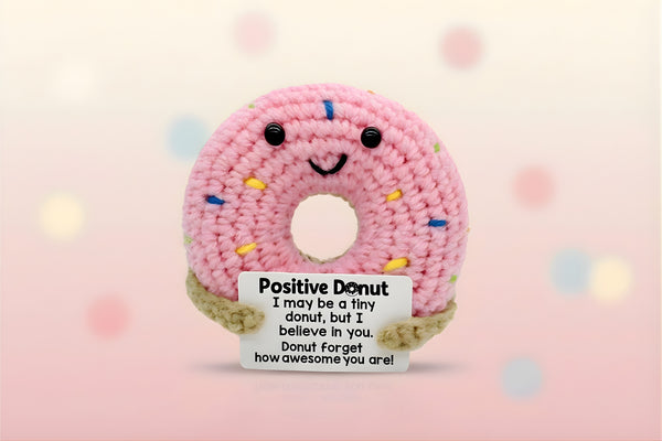 Crochet Donut Handmade Gift One Size With Stand Included